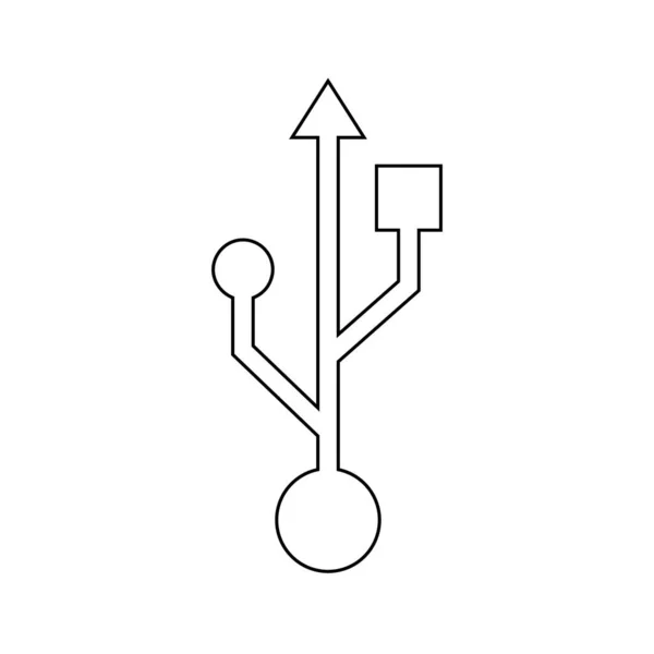 Ilustração Simples Unidade Flash Usb Ícone Componente Computador Pessoal —  Vetores de Stock