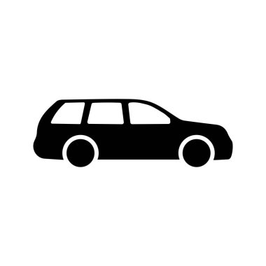Düz stil araba simgesi Basit trafik simgesi