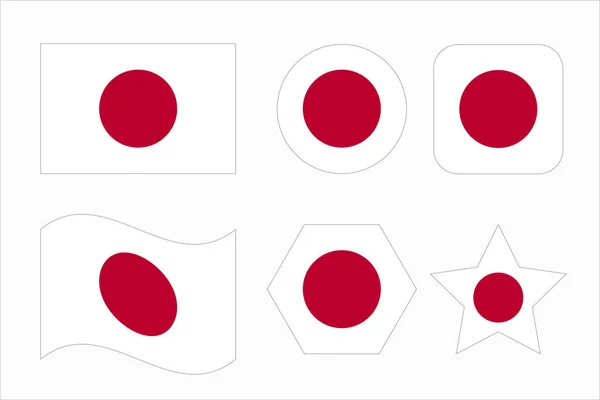 独立記念日や選挙のための日本旗シンプルなイラスト — ストックベクタ