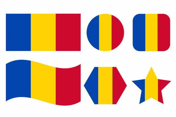 Bandera Moldova Ilustración Sencilla Para Día Independencia Las Elecciones — Vector de stock