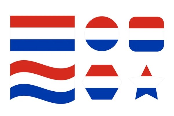 Flaga Paragwaju Prosta Ilustracja Dzień Niepodległości Lub Wyborów — Wektor stockowy