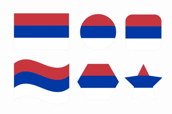 Bandera Serbia Ilustración Sencilla Para Día Independencia Las Elecciones — Archivo Imágenes Vectoriales