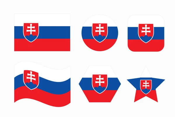 Slovakien Flagga Enkel Illustration För Självständighet Dag Eller Val — Stock vektor