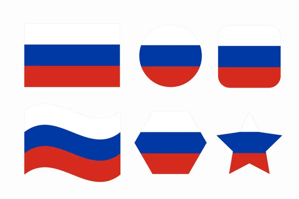 Bandera Rusia Ilustración Simple Para Día Independencia Las Elecciones — Archivo Imágenes Vectoriales