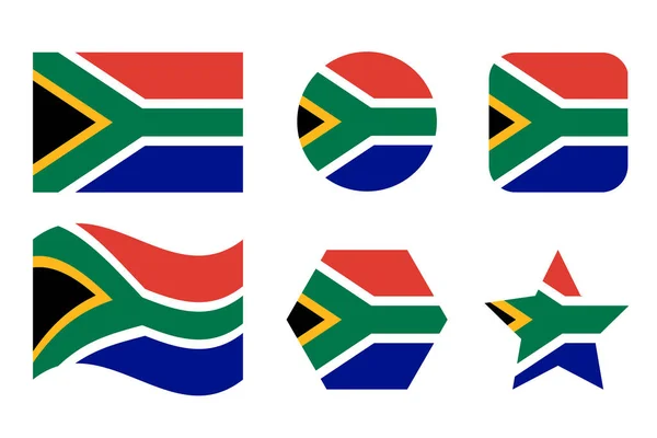 Южно Африканский Флаг Простая Иллюстрация Дня Независимости Выборов — стоковый вектор