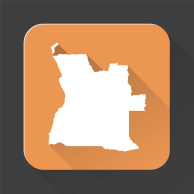 Arkaplanda izole edilmiş sınırları olan son derece ayrıntılı Angola haritası