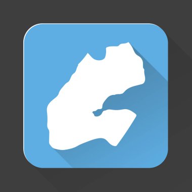 Arkaplanda izole edilmiş sınırlarla son derece ayrıntılı Cibuti haritası