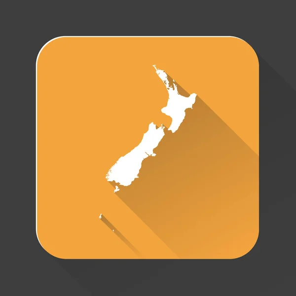 背景に孤立した境界線を持つ非常に詳細なニュージーランド地図 — ストックベクタ