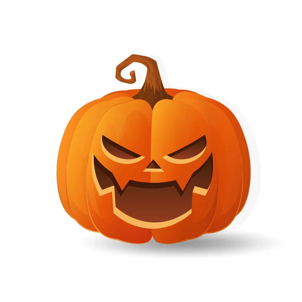 Halloween Skrämmande Orange Pumpa Holiday Tecknad Koncept — Stock vektor