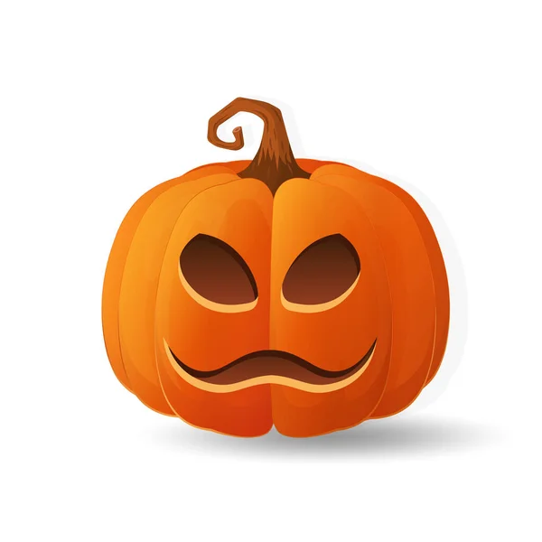 Halloween Eng Oranje Pompoen Vakantie Cartoon Concept — Stockvector