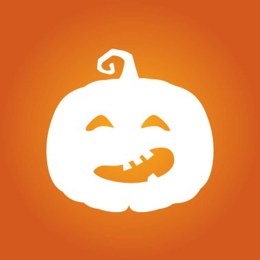 Bayram beyaz balkabağı düz stil tatil çizgi film konsepti