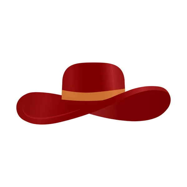 Sombrero Femenino Para Diseño Web Sombrero Mujer Moda Verano — Vector de stock