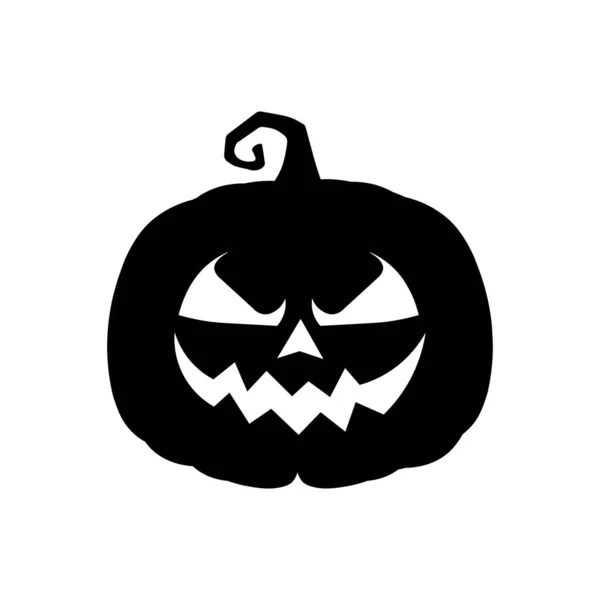 Halloween Citrouille Effrayant Dans Style Plat Concept Dessin Animé Vacances — Image vectorielle