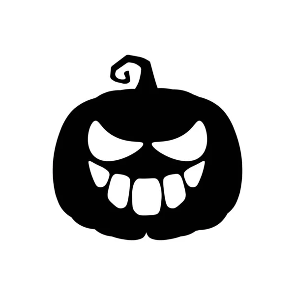 Halloween Citrouille Effrayant Dans Style Plat Concept Dessin Animé Vacances — Image vectorielle