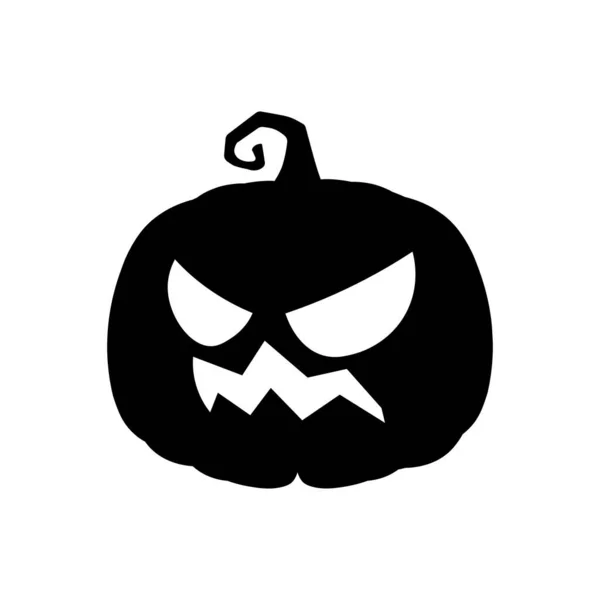 Halloween Citrouille Effrayant Dans Style Plat Concept Dessin Animé Vacances — Image vectorielle