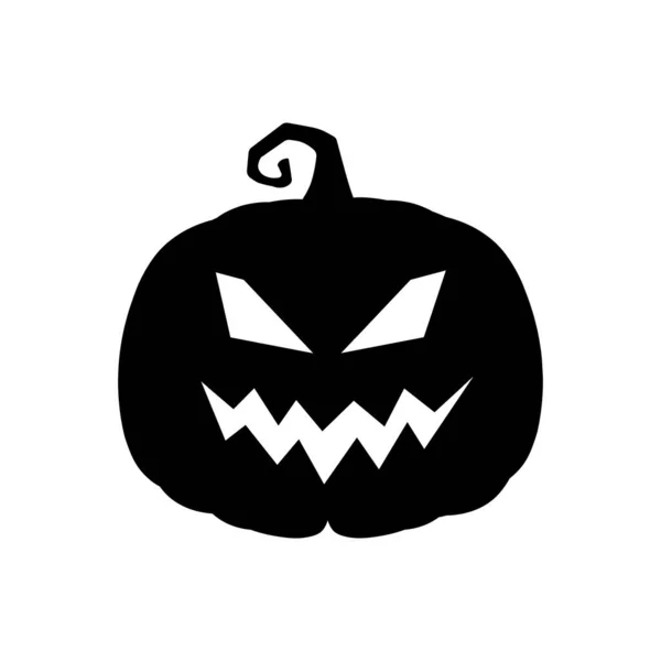 Halloween Citrouille Effrayant Dans Style Plat Concept Dessin Animé Vacances — Image vectorielle