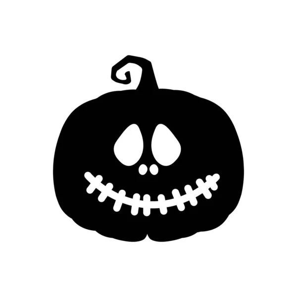 Halloween Citrouille Effrayant Dans Style Plat Concept Dessin Animé Vacances — Image vectorielle