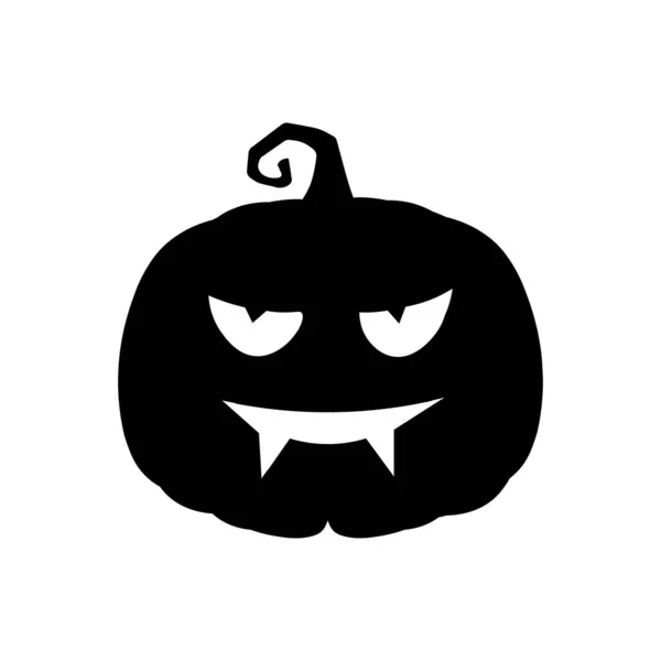 ハロウィン怖いカボチャのフラットスタイル休日の漫画のコンセプト — ストックベクタ