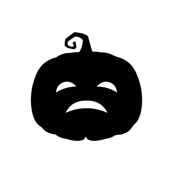 Halloween Calabaza Miedo Estilo Plano Concepto Dibujos Animados Vacaciones — Vector de stock