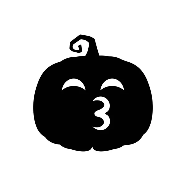 Halloween Citrouille Effrayant Dans Style Plat Concept Dessin Animé Vacances — Image vectorielle