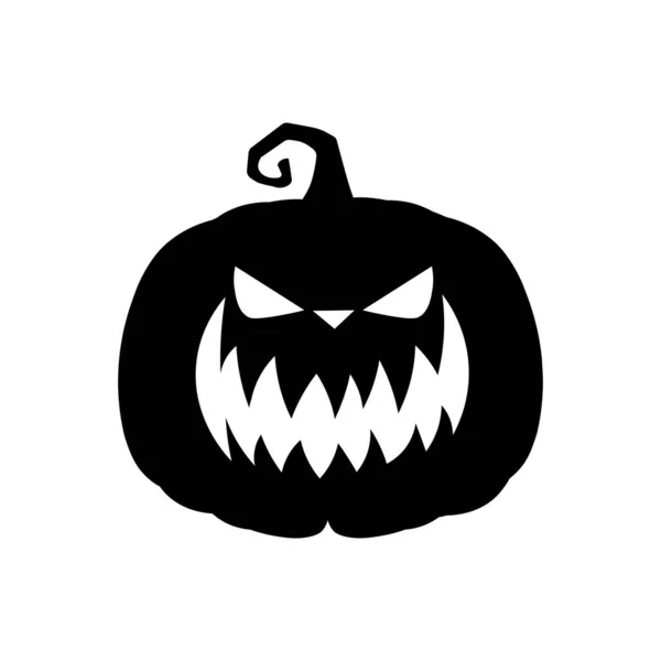 Halloween Abóbora Assustadora Estilo Plano Conceito Desenhos Animados Férias — Vetor de Stock