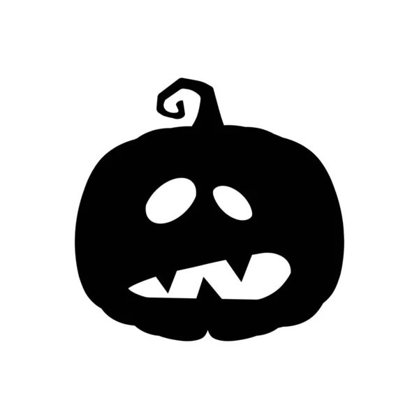 Halloween Citrouille Effrayant Dans Style Plat Concept Dessin Animé Vacances — Image vectorielle