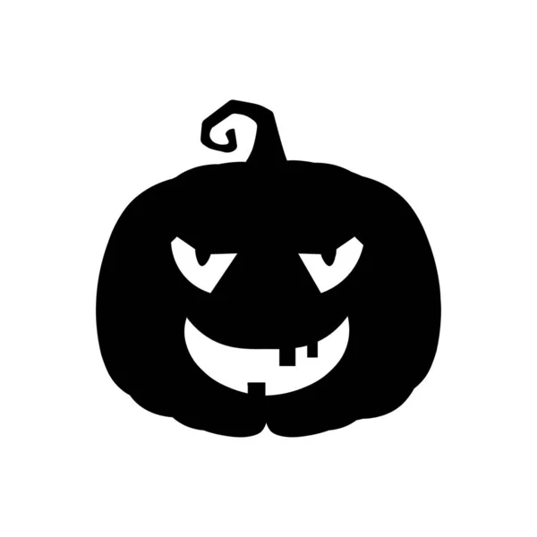 Halloween Citrouille Effrayant Dans Style Plat Concept Dessin Animé Vacances — Image vectorielle