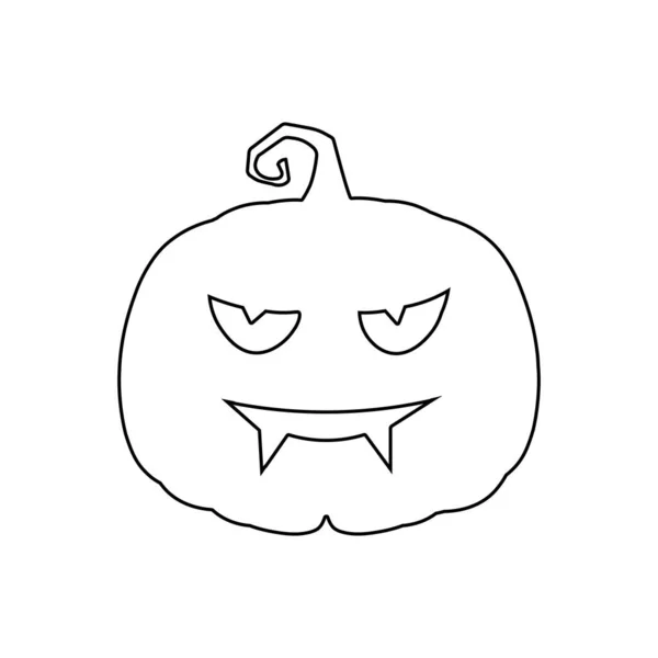 Halloween Straszne Dyni Płaskim Stylu Holiday Cartoon Koncepcja — Wektor stockowy