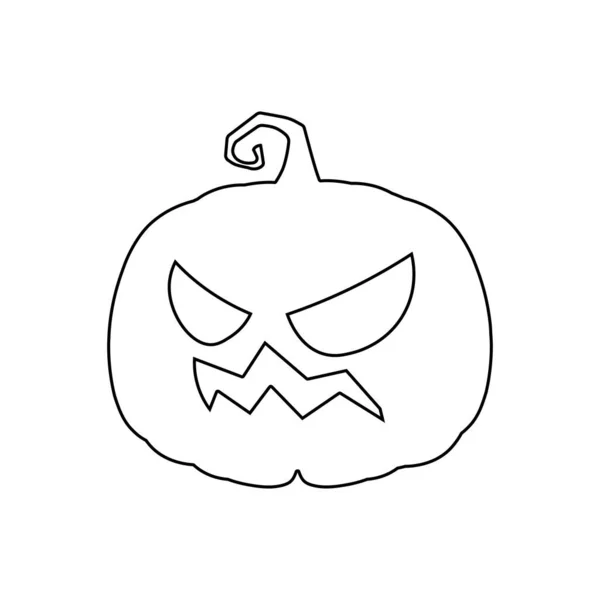 Halloween Eng Pompoen Platte Stijl Vakantie Cartoon Concept — Stockvector