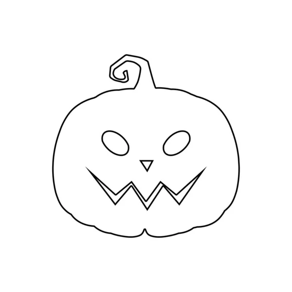 Halloween Citrouille Effrayant Dans Style Plat Concept Dessin Animé Vacances — Image vectorielle