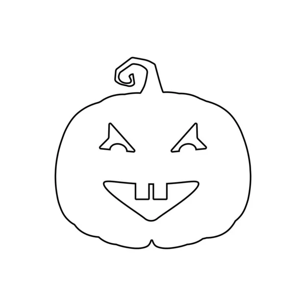 Halloween Calabaza Miedo Estilo Plano Concepto Dibujos Animados Vacaciones — Vector de stock