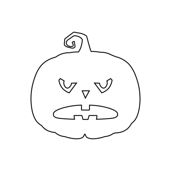 Halloween Abóbora Assustadora Estilo Plano Conceito Desenhos Animados Férias —  Vetores de Stock