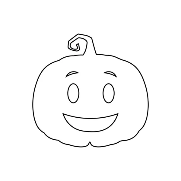 Halloween Citrouille Effrayant Dans Style Plat Concept Dessin Animé Vacances — Image vectorielle