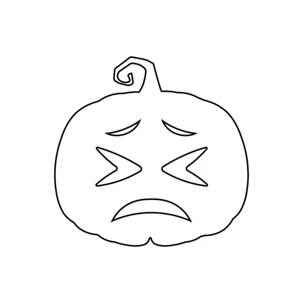 Halloween Strašidelné Dýně Plochém Stylu Holiday Cartoon Koncept — Stockový vektor