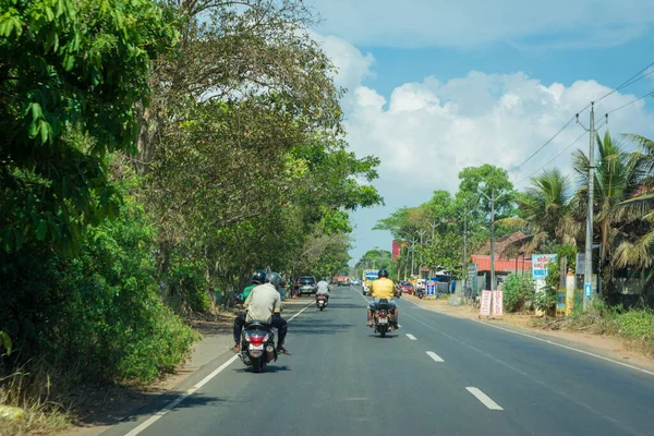 Kuttanadu Kerala India Marzo 2021 Alappuzha Changanassey Carretera Kuttanadu —  Fotos de Stock