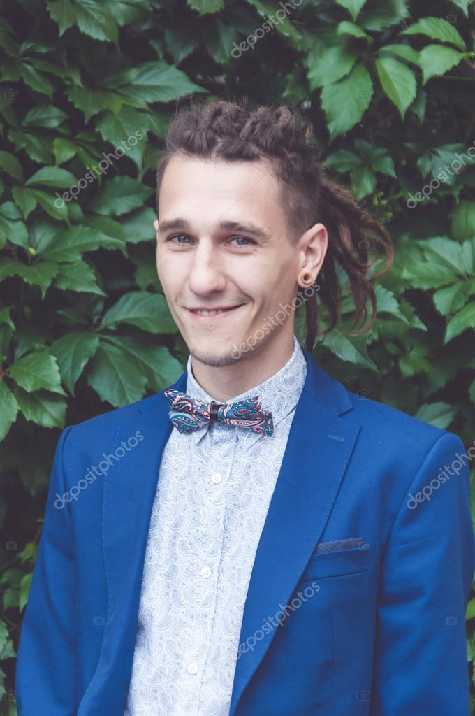 Dread Hairstyles For Prom Young Man In A Jacket With