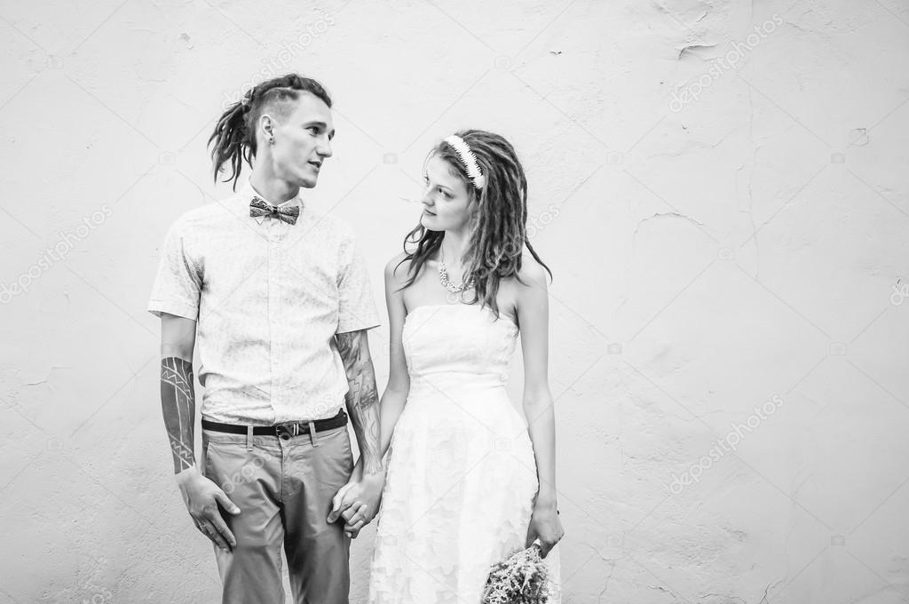 Dreadlock Styles For A Wedding The Couple With Dreadlocks