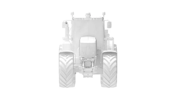 3D-s renderelés traktor számítógépes modell gép mezőgazdasági eszköz elszigetelt fehér háttér nagy felbontású — Stock Fotó