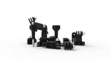 Çağdaş aksiyon kameraları için aksiyon kamerası monte aksesuarları plastik set montajları