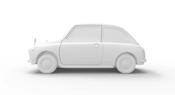 3D rendering of a small vintage car isolated on empty background computer model — Stock Photo, Image