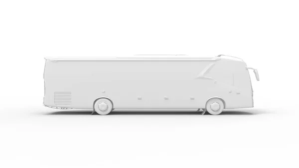 Bus vehículo de autocar 3d representación de un modelo de ordenador aislado. — Foto de Stock