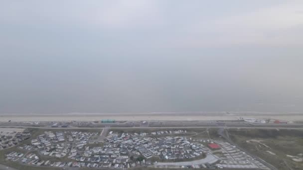 Zandvoort, 31 de março de 2021, Países Baixos. Zandvoort CM.com Fórmula 1 uma pista de corrida imagens aéreas. — Vídeo de Stock