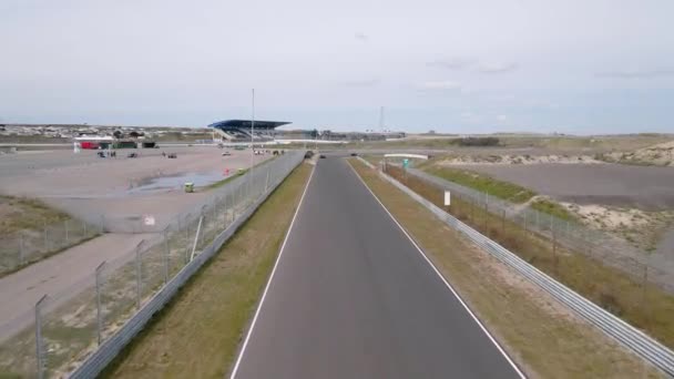 Zandvoort Les Pays-Bas piste de course séquences aériennes. — Video