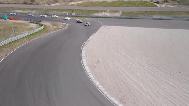 Zandvoort Nederland racecircuit luchtbeelden. — Stockvideo