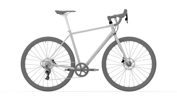 3D-Rendering eines Rennrads isoliert auf weißem Hintergrund — Stockfoto