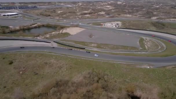 Zandvoort, 24. April 2021, Niederlande. Zandvoort Formel-1-Rennstrecke Luftaufnahmen. — Stockvideo