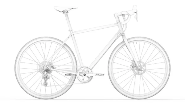 Representación 3D de una bicicleta de carreras aislada sobre fondo blanco — Foto de Stock