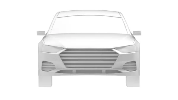 3D рендеринг гибридного электрического бокового вида спортивного автомобиля на белом фоне. — стоковое фото