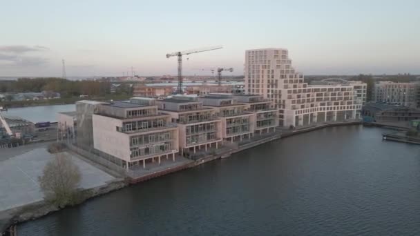 Amsterdam, 7th of May 2021, The Netherlands. residential apartment building construction in The Netherlands europe — Stock Video