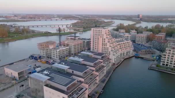 Amsterdam, 7th of May 2021, The Netherlands. residential apartment building construction in The Netherlands europe — Stock Video